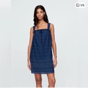 Gap x Doen Eyelet Shift Mini Dress